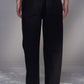 Balloon-Fit Raw-Edge Pants