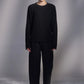 Balloon-Fit Raw-Edge Pants