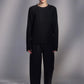 Ribbed Sweater with Raw-Edge Hem and Cuffs