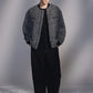 Bouclé Zip-Up Bomber Jacket