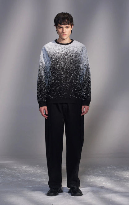 Snowflake-Embroidered Sweatshirt