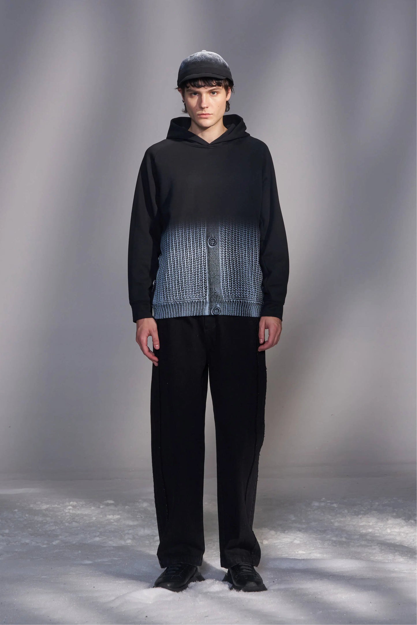 Gradient Sweater Print Hoodie