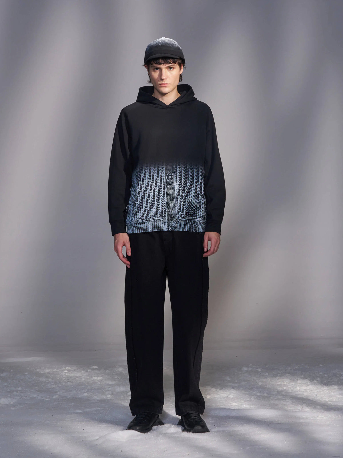Gradient Sweater Print Hoodie