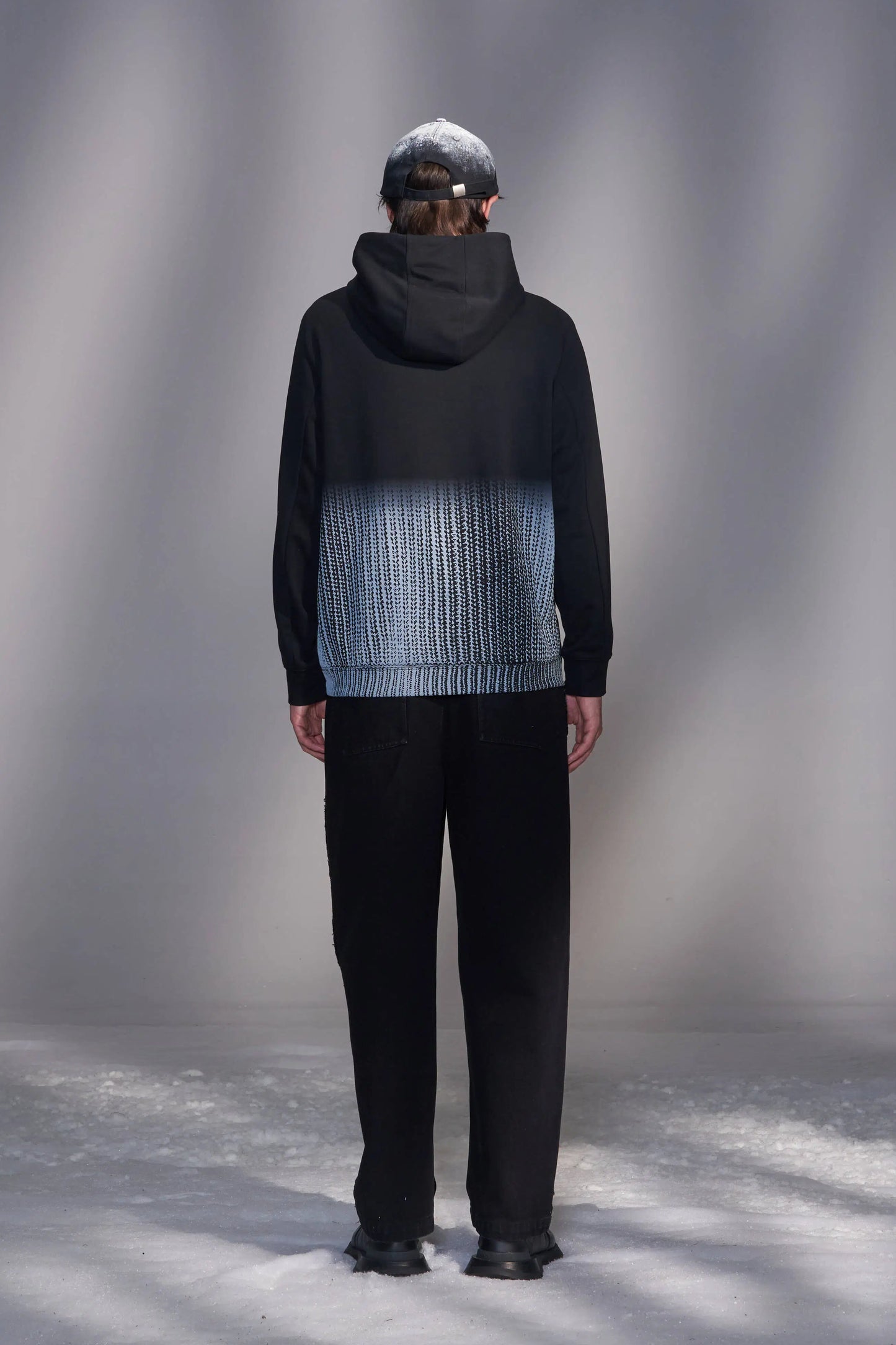 Gradient Sweater Print Hoodie