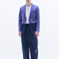 Striped Linen Blazer Contract With Denim