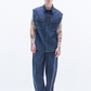 Linen Denim Sleeveless Shirt