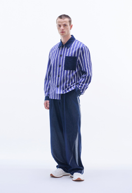 Linen Denim Bagge Pants