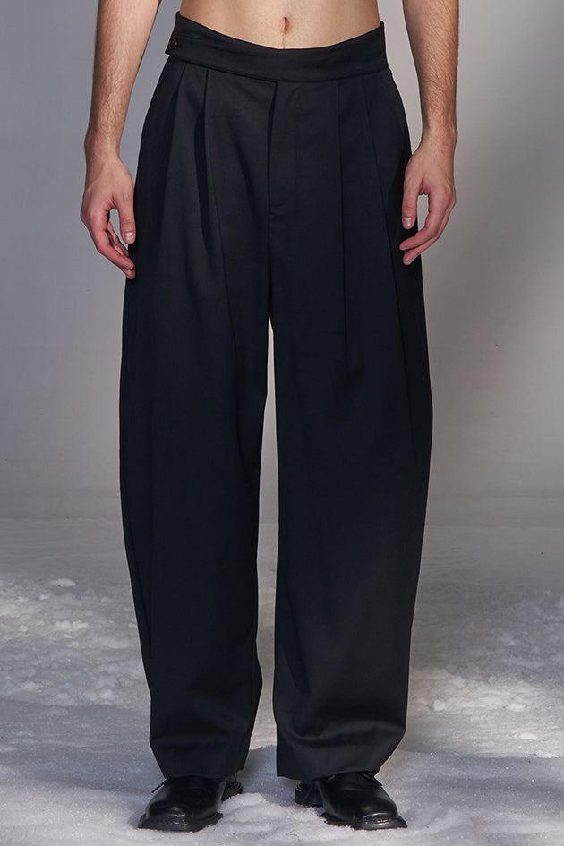 Balloon-Fit Wool Pants