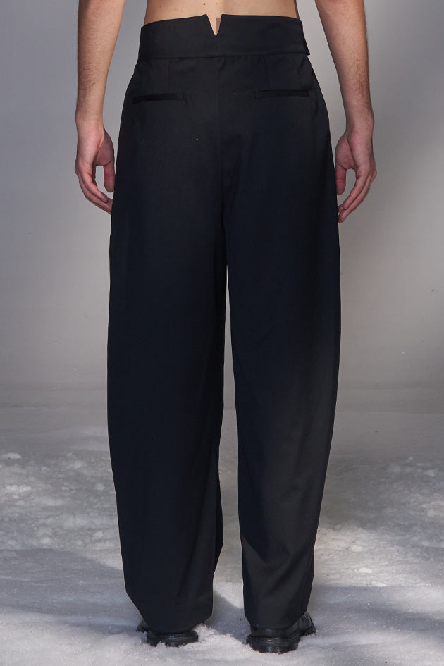 Balloon-Fit Wool Pants