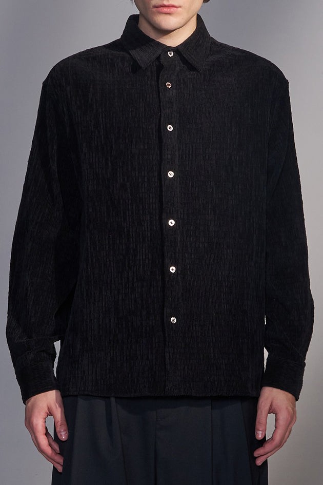 Smocked Corduroy Shirt