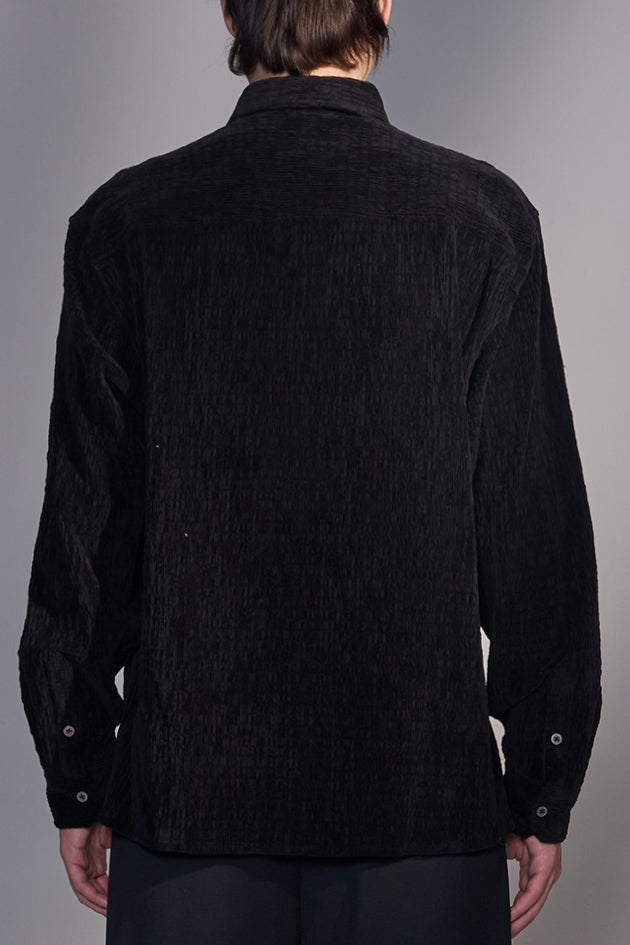 Smocked Corduroy Shirt