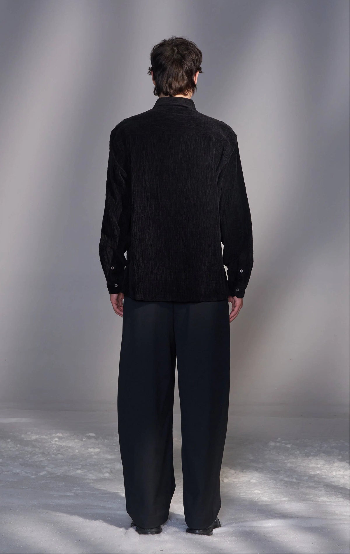 Smocked Corduroy Shirt