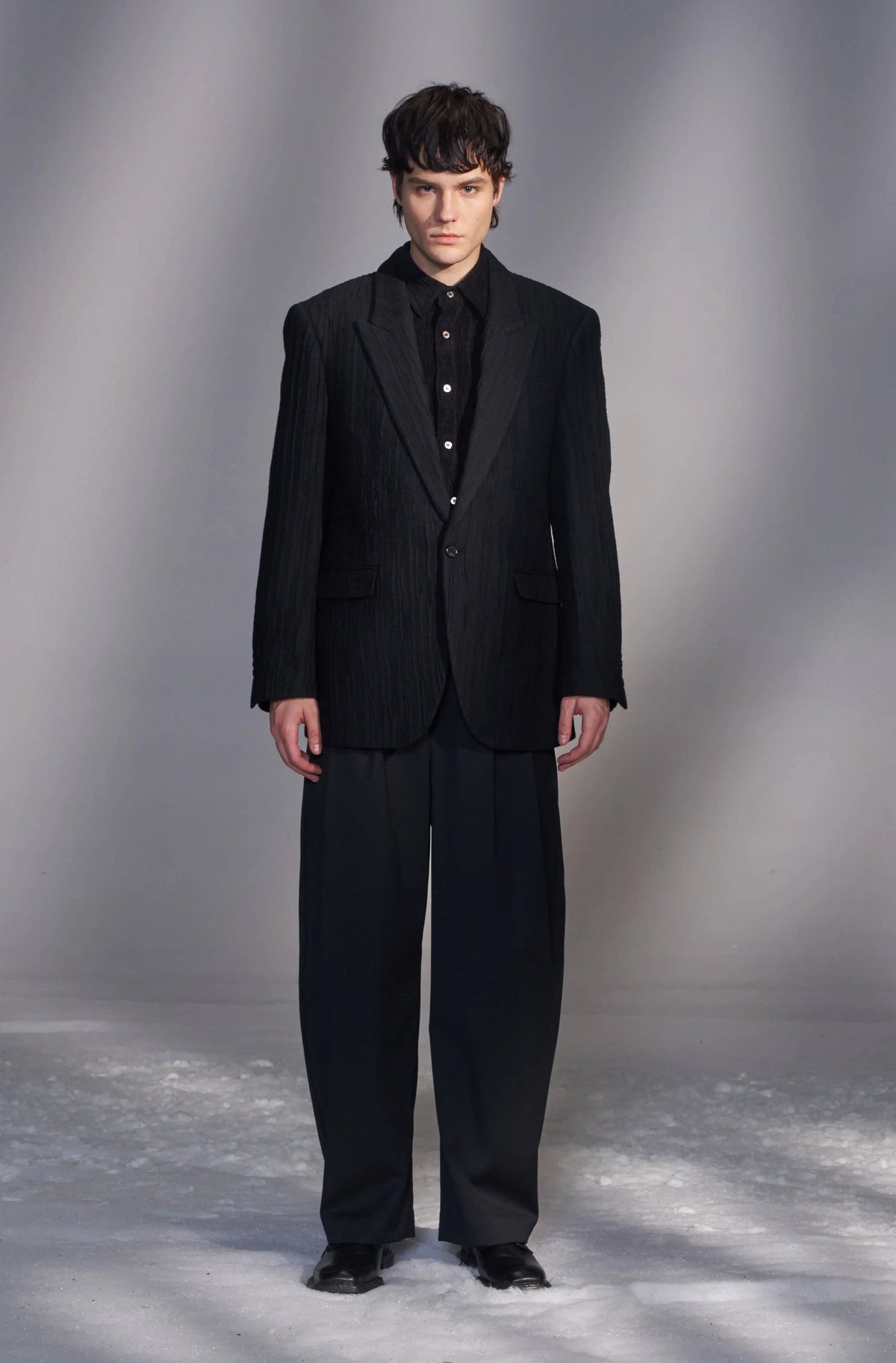 Textured Cotton-Wool Blazer