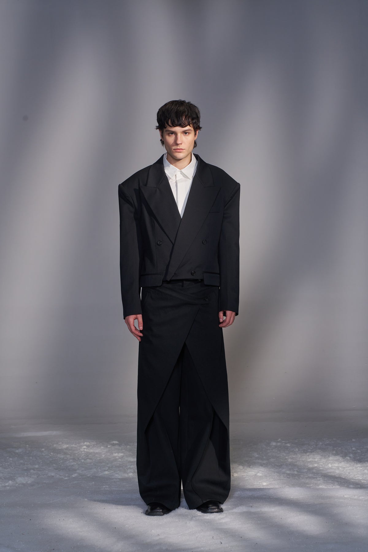 Wrapped Wide-Leg Pants