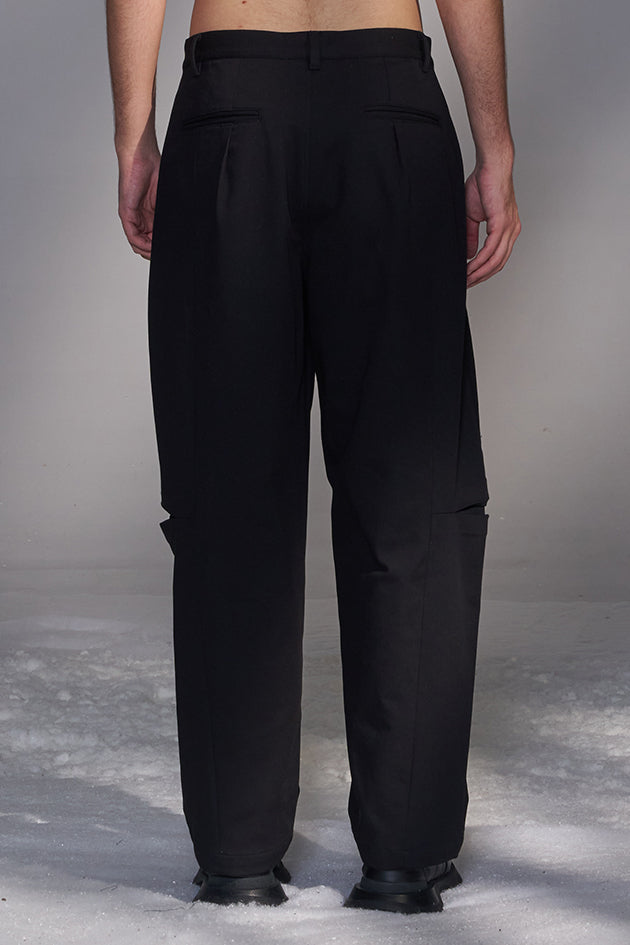 Baggy Knee-Pleated Pants