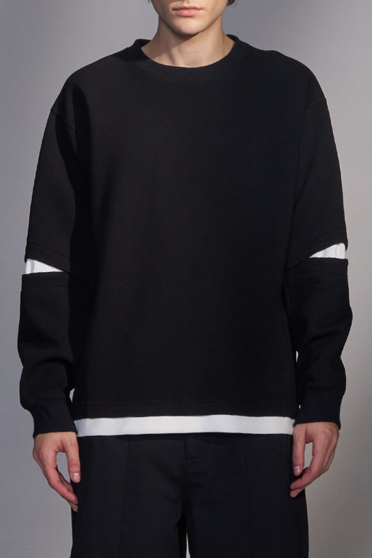 Slit-Sleeve Sweatshirt