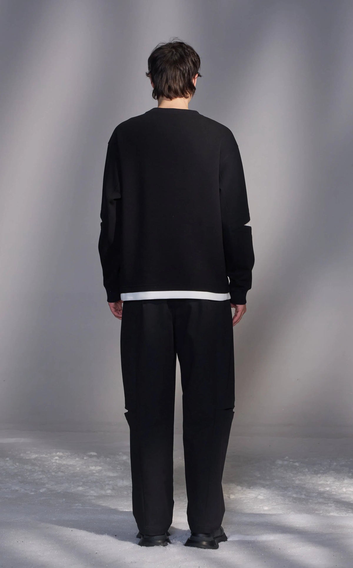 Baggy Knee-Pleated Pants