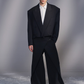 Cropped Oversized Double-Breasted Blazer