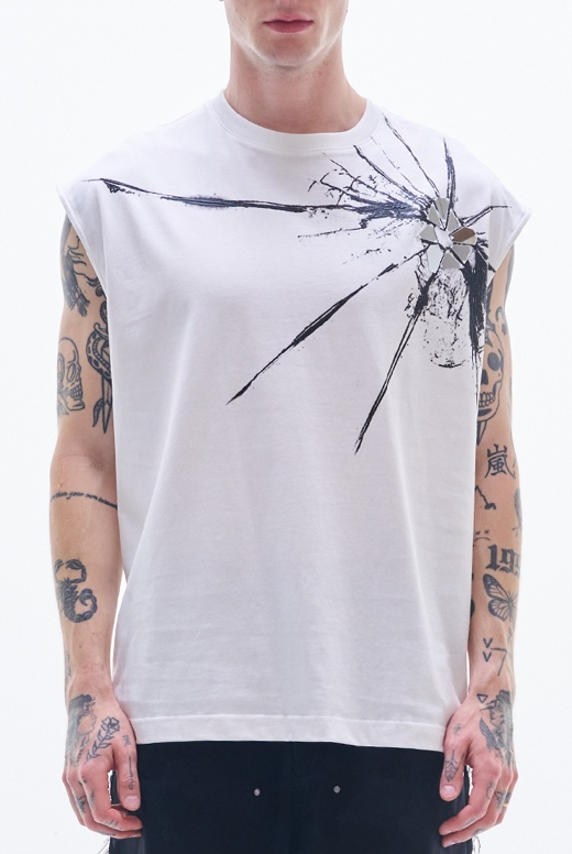 Vest With Broken Glass Pattern