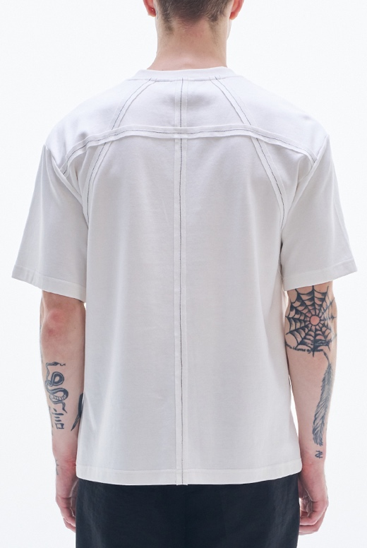 Tee With Raw Edge Tape