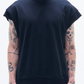Raw Edge Sleeveless Hoodie