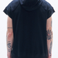 Raw Edge Sleeveless Hoodie