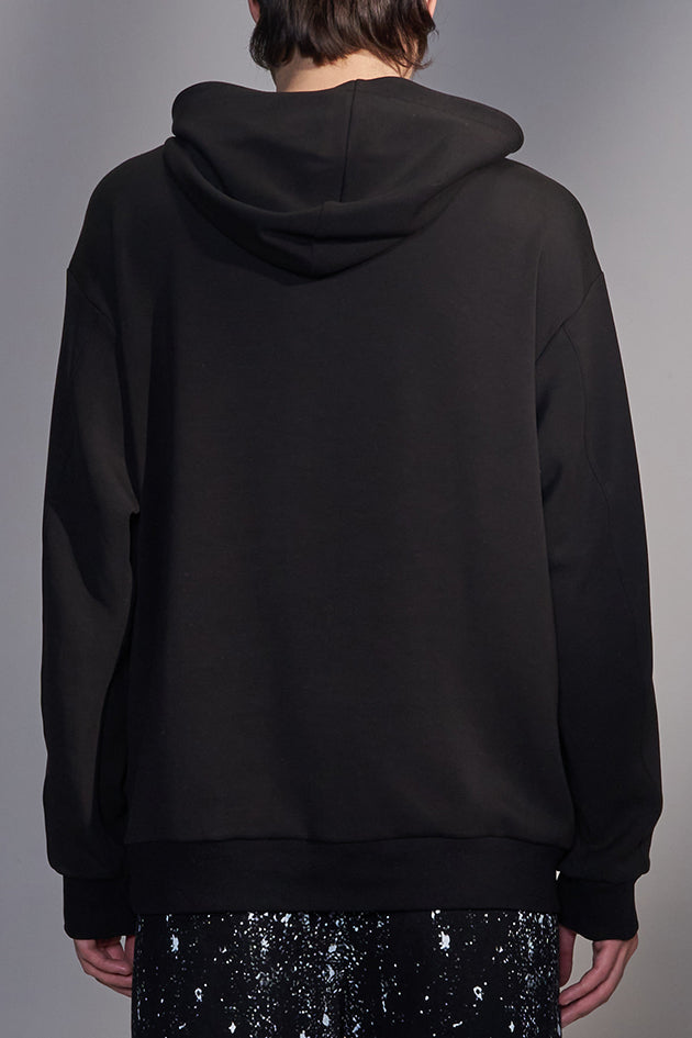 Hoodie with Contrast Color Facing