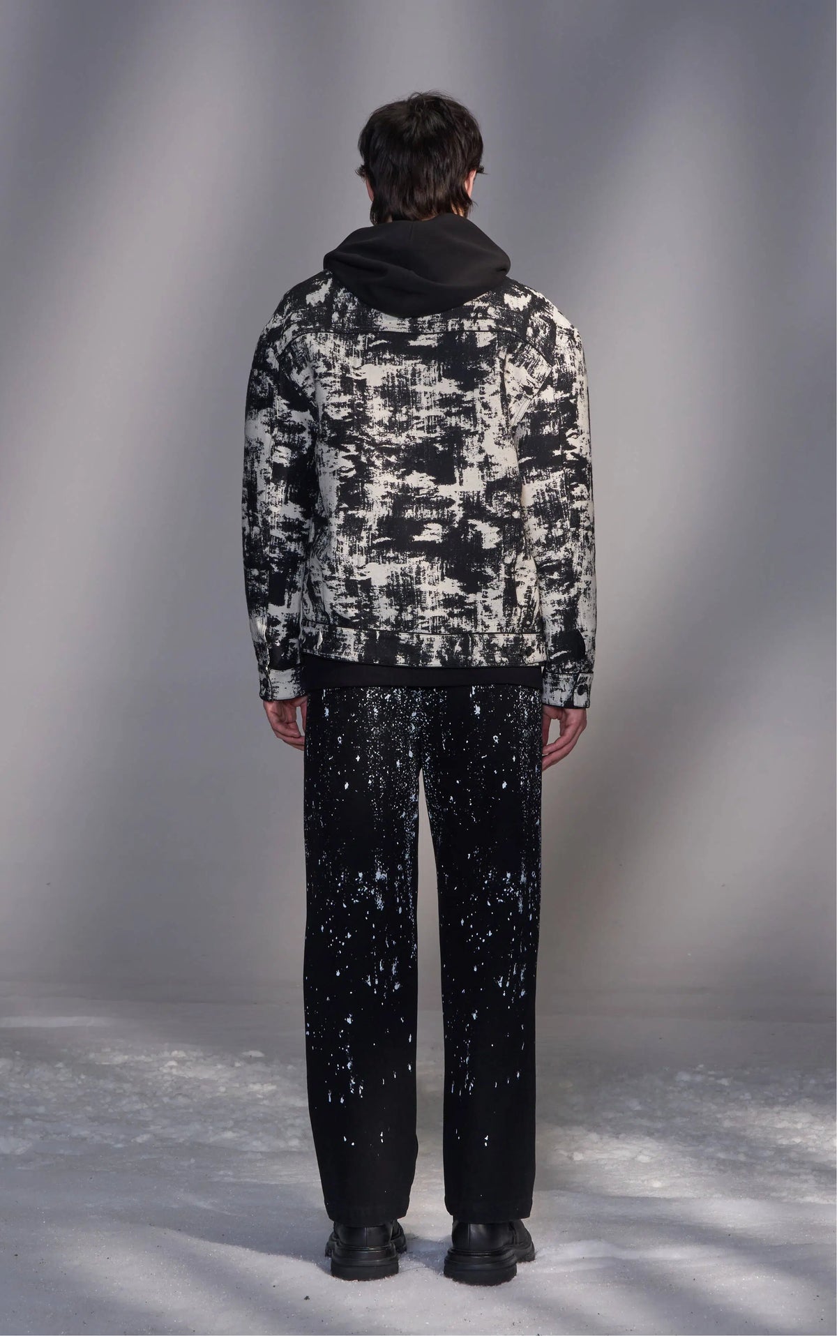 Black-and-White Pattern Jacket