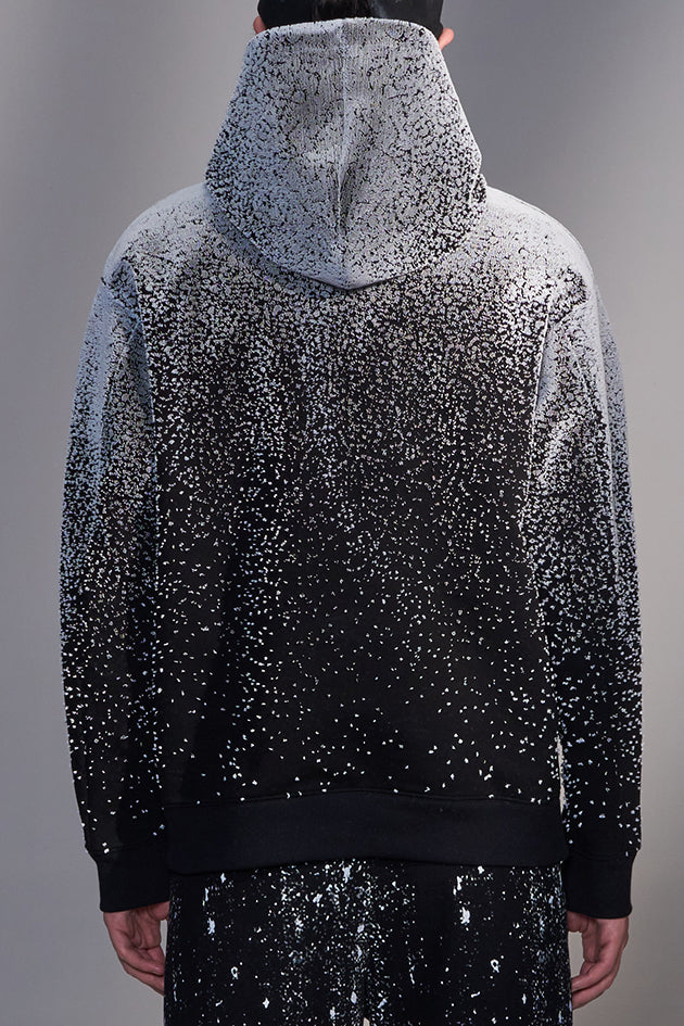 Snowflake-Embroidered Hoodie