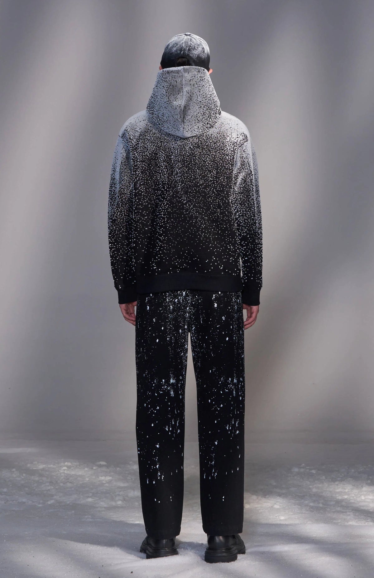 Snowflake-Embroidered Hoodie