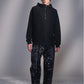 Textured Knit Zip-Up Hoodie