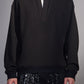 Sweatshirt with Double Neckline