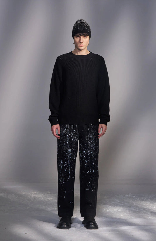 Pointelle Wool Sweater