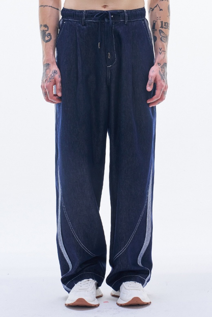 Linen Denim Bagge Pants