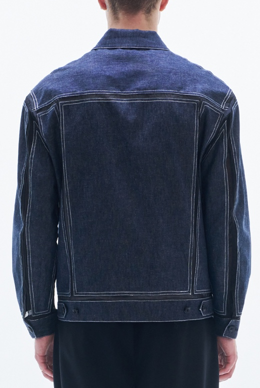Denim Jacket Contract With Organza