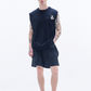 Knit Vest With Raw Edge Cut & Mirrors