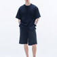 Pleated Bermuda Poly Cotton Shorts