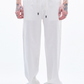 Baggy Fit Cotton Pants With Drawstring Waist