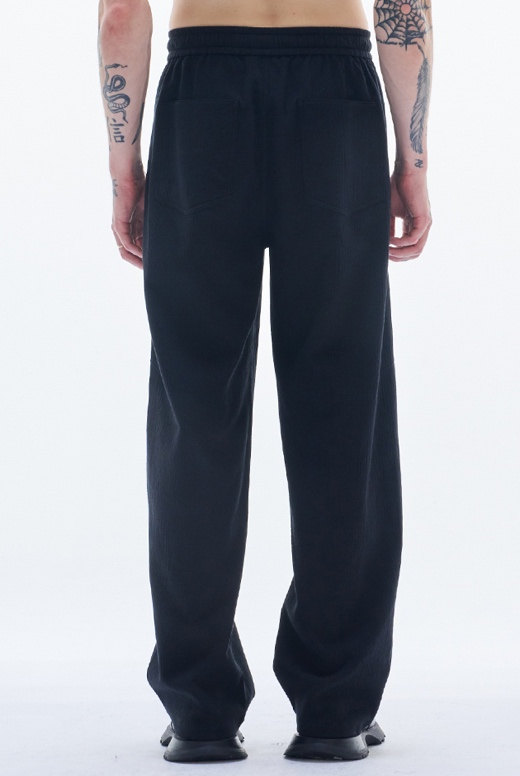 Baggy Fit Cotton Pants With Drawstring Waist