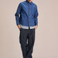 Denim Shirt WIth Layered Hem