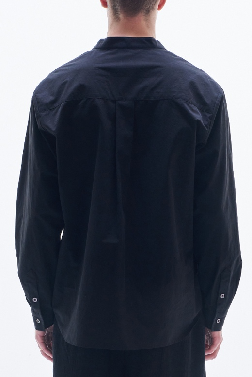 Pullover Shirt With Volume Collar