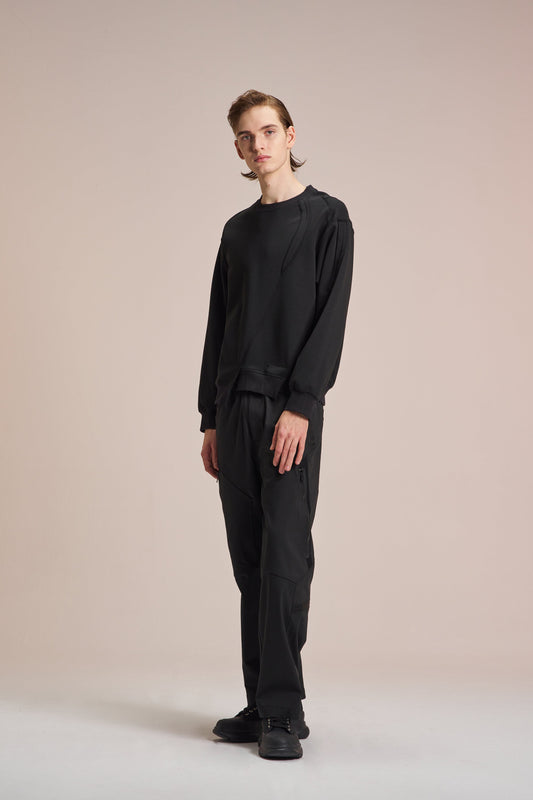 Sweatshirt With Asymmetric Hem