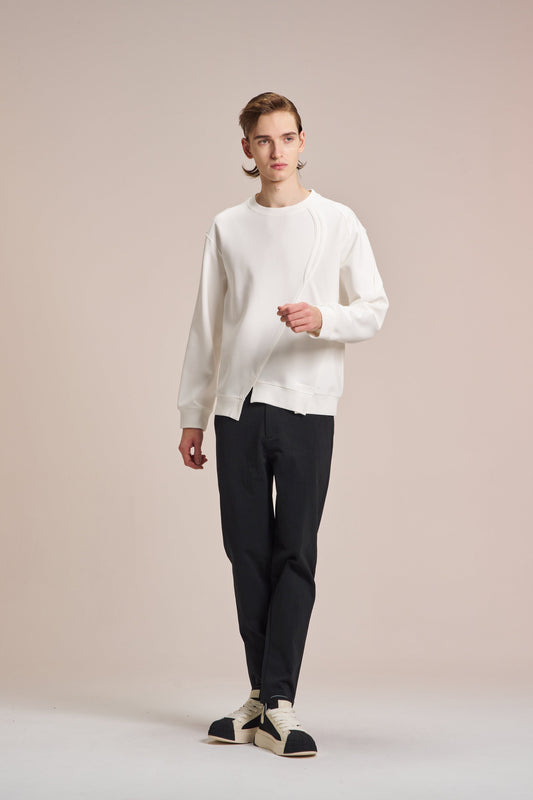 Sweatshirt With Asymmetric Hem