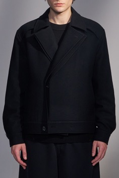 Layer Lapel Wool Jacket