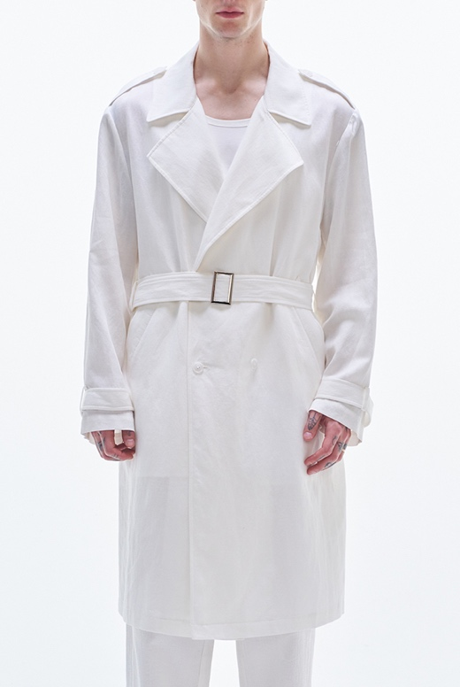 Viscose Linen Trench Coat