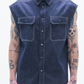 Linen Denim Sleeveless Shirt