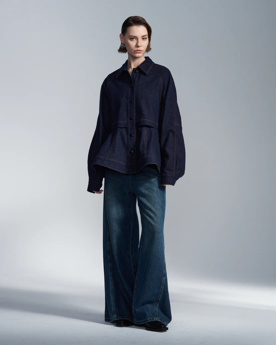 Flare Hem Denim Jacket