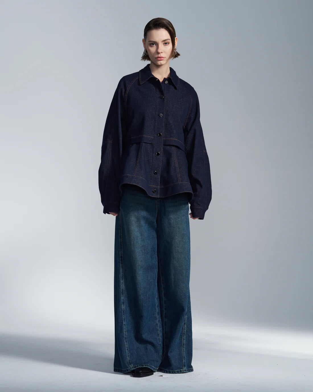 Flare Hem Denim Jacket