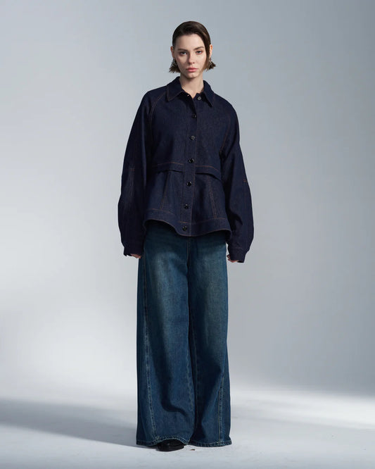 Flare Hem Denim Jacket