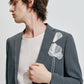 Blazer With Embroidered Flowers